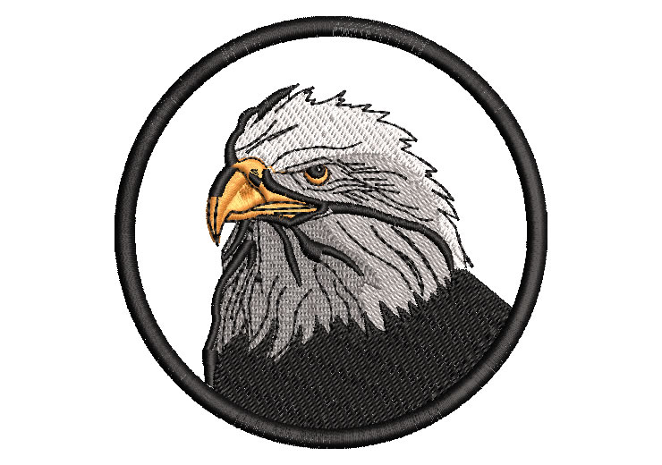 Rostro de Águila Diseños de Bordado