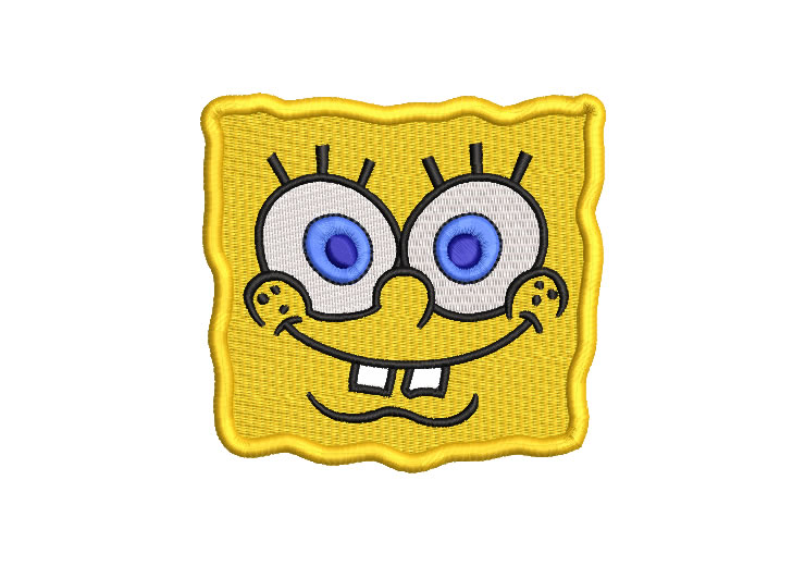 Rostro de Bob Esponja Diseños de Bordado