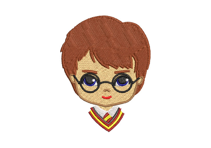 Rostro de Harry Potter Diseños de Bordado