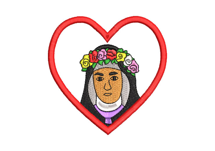 Santa Rosa de Lima en Corazón Diseños de Bordado