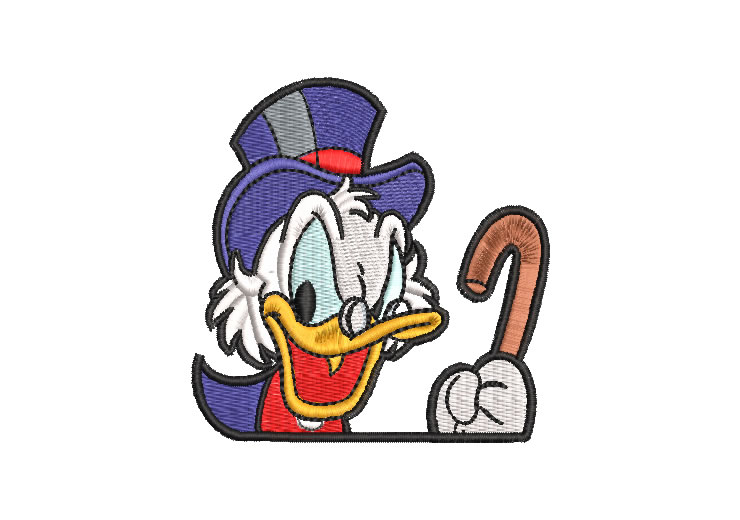 Scrooge McDuck Pato Donald Diseños de Bordado