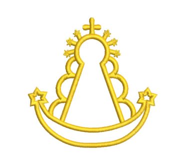 Silueta Virgen del rocio religioso Diseños de Bordado
