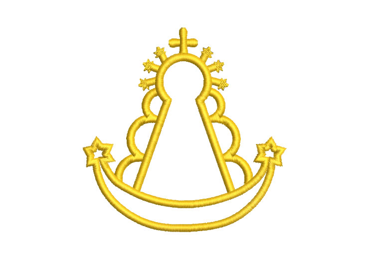 Silueta Virgen del rocio religioso Diseños de Bordado