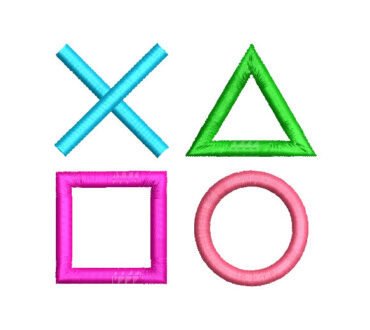 Símbolos del Mando PlayStation Diseños de Bordado