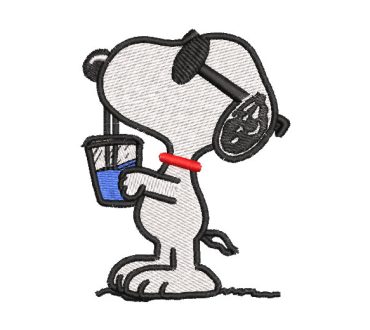 Snoopy con Lentes y Tomando una bebida Diseños de Bordado