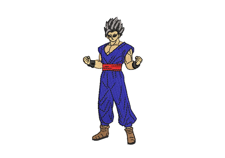 Son Gohan Dragon Ball Z Diseños de Bordado