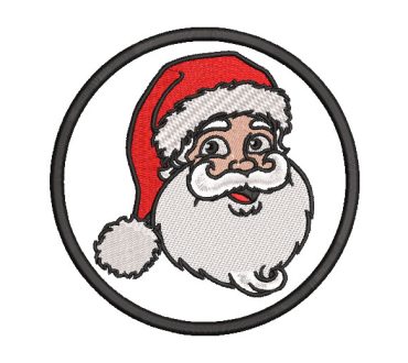 Sticker de Papa Noel Diseños de Bordado