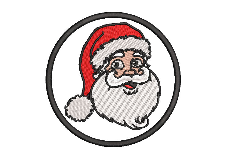 Sticker de Papa Noel Diseños de Bordado