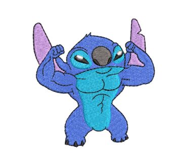 Stitch Gimnasio Diseños de Bordado