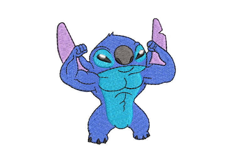 Stitch Gimnasio Diseños de Bordado