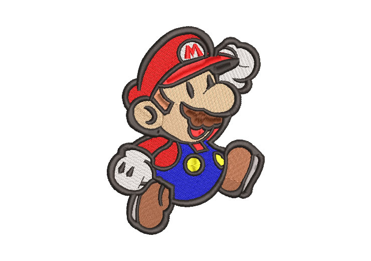 Super Mario Bros Diseño de Bordado