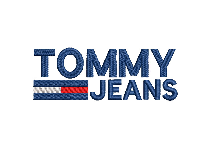 Tommy Jeans Letra Logo Diseños de Bordado