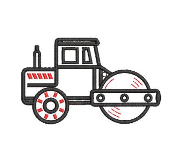 Tractor Compactador Rodillo DIseños de Bordado