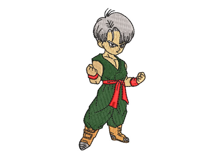 Trunks dragon ball Z Diseños de Bordado