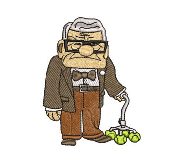 Up una aventura de altura Carl Fredricksen Diseños de Bordado
