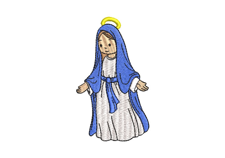 Virgen Maria Diseños de Bordado