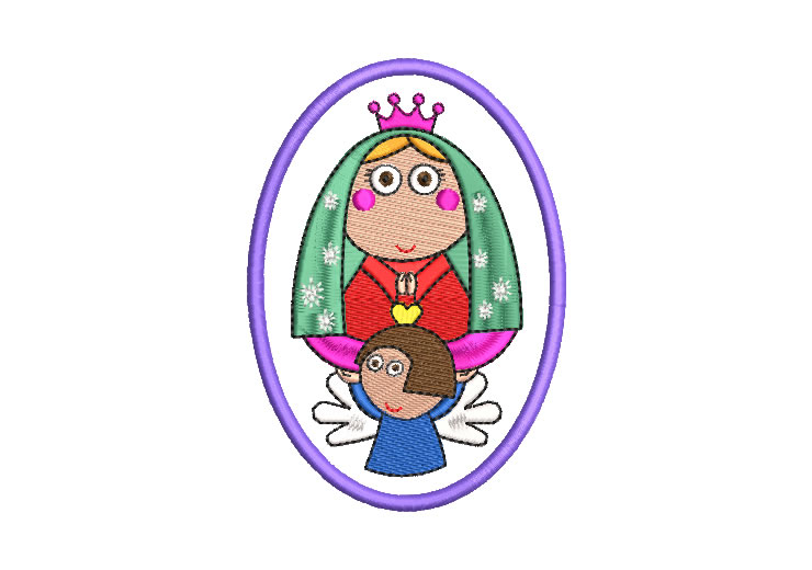  Virgen de Guadalupe Animada Diseño de Bordado