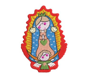 Virgen de Guadalupe Animada Diseños de Bordado