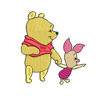 Winnie Pooh y Piglet Diseños de Bordado