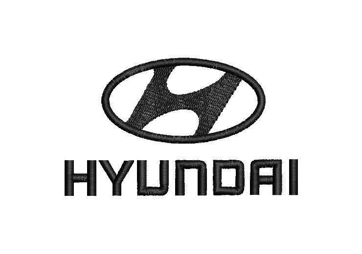 logo Hyundai Diseño de Bordado